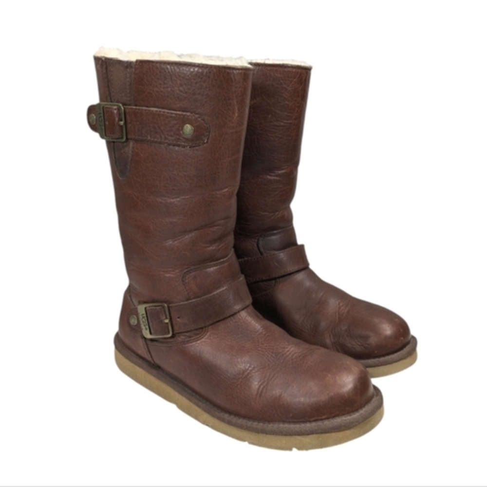 UGG Brown Leather Winter Boots
